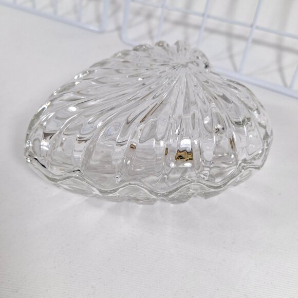 New Kristal Zajecar Vtg 24% Lead Crystal 2 Hearts Together Box W Lid Trinket Box - Picture 8 of 11